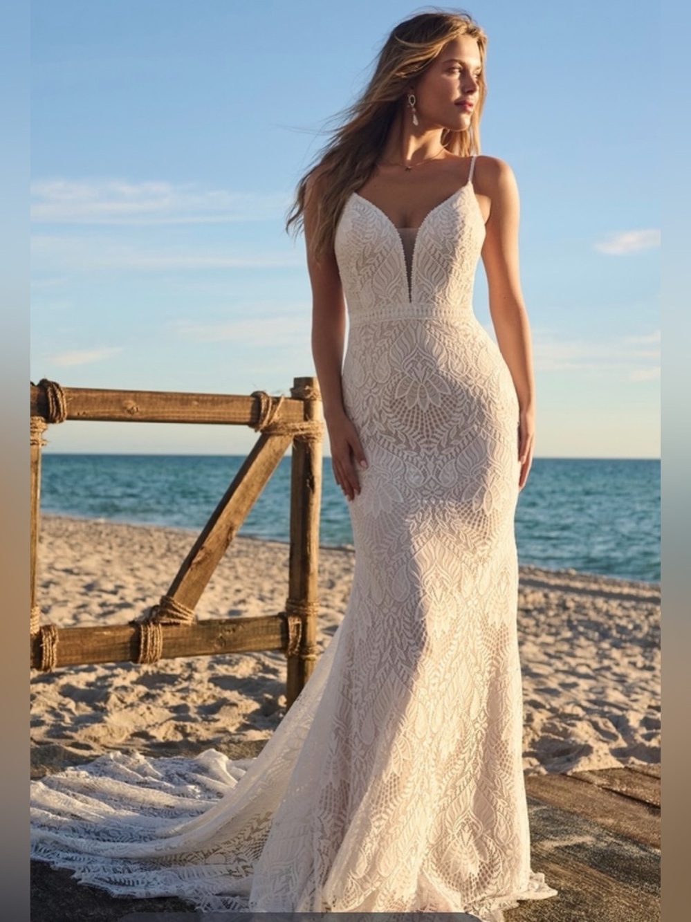 Rebecca Ingram  “Janine” Bohemian style gown. Never worn, size 10